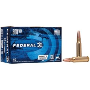 Federal American Eagle 308 Win 130 grain JHP Varmint (200 Rounds) Case