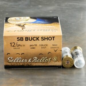 Sellier and Bellot 12 Gauge 2 3/4'' 1 1/8 No. 1 Buckshot FREE SHIPPING(250 rd case)