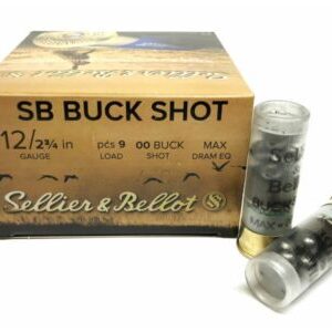 Sellier and Bellot 12 gauge 2 3/4'' 1 1/8 oz 00 Buckshot 25 rd box FREE SHIPPING (250 rd case)