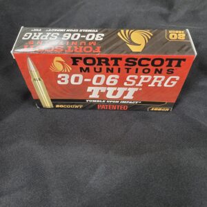 Fort Scott Munitions 30-06 Springfield 168 grain Tumble Upon Impact (TUI)/Hunting (20 rd box)