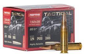 Norma 7.62x39 124 grain FMJ 2x500 rd cases 1000 rd TOTAL FREE SHIPPING(1000 rd case)