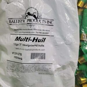 Ballistic Products Inc. 12 gauge 3'' New/Primed Hulls #1391276 (100 hull bag)
