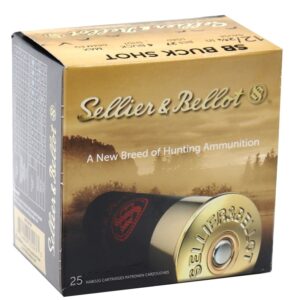 Sellier and Bellot 12 Gauge 2 3/4'' 27 Pellet 1 1/4 oz.#4 Buck 25 rd box FREE SHIPPING (250 rd case)