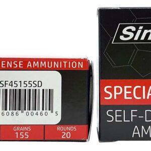 SinterFire 45 auto 155 grain Special Duty Lead Free Hollow Point (20 rd box)