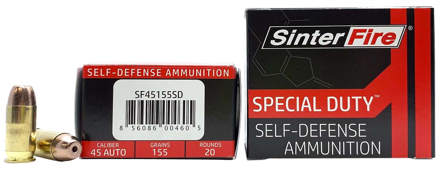 SinterFire 45 auto 155 grain Special Duty Lead Free Hollow Point (20 rd box)