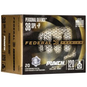 Federal Punch Personal Defense 38 Special + P 120 grain Personal Defense JHP 1000 FPS (20 rd box)