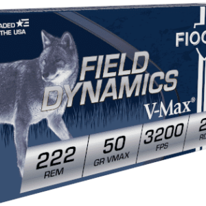 Fiocchi Field Dynamics .222 REM 50 grain V-MAX 3200 FPS (20 rd box)