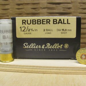 Sellier and Bellot 12 Gauge 2 5/8'' 2 BALL RUBBER BALL (25 rd box)