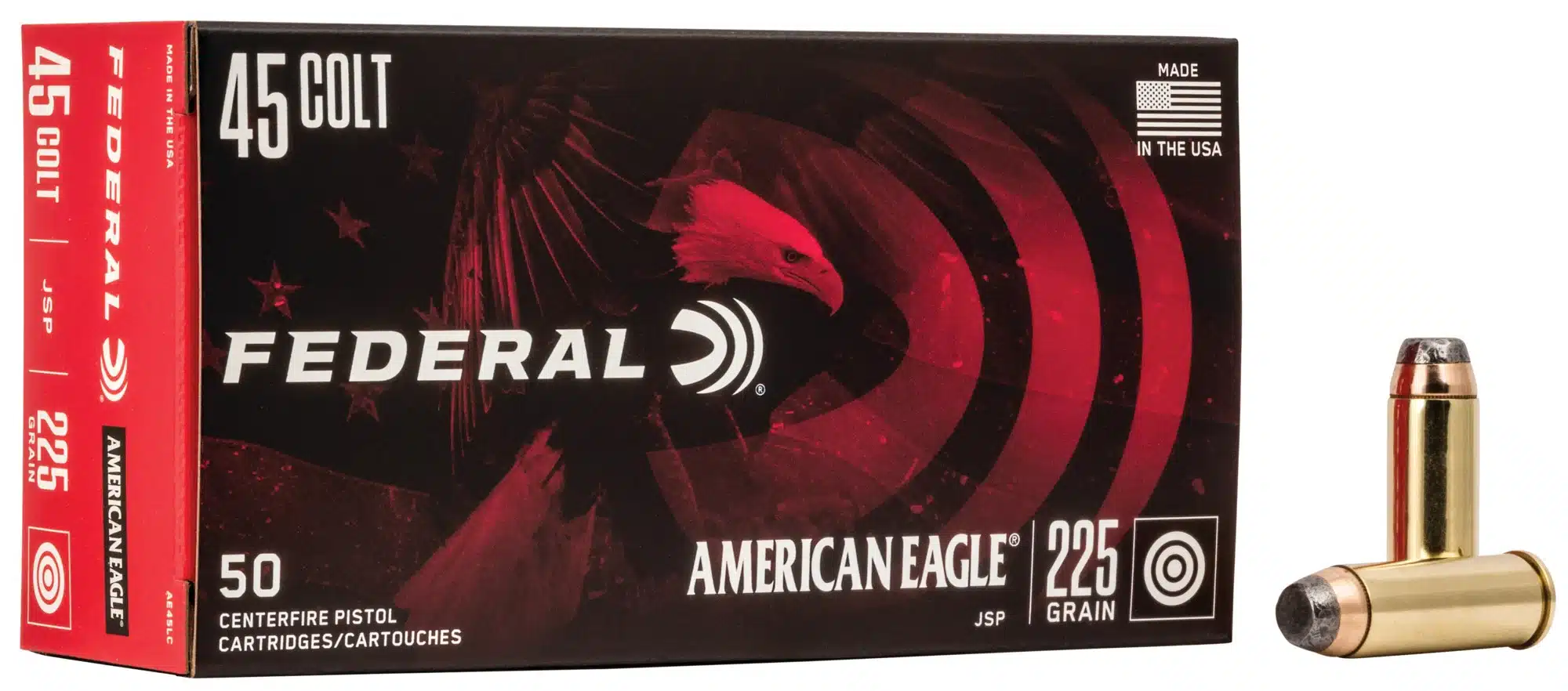 Federal American Eagle 45 Colt 225 grain Jacketed Soft Point (50 rd box)