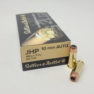 Sellier and Bellot S&B 10MM Auto 180 grain JHP Jacketed Hollow Point 50 rd box FREE SHIPPING (1000 rd case)