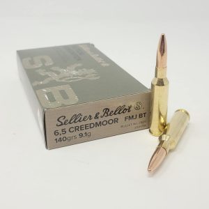 Sellier and Bellot 6.5 Creedmoor 140 grain FMJ 20 rd Box FREE SHIPPING (500 rd case)