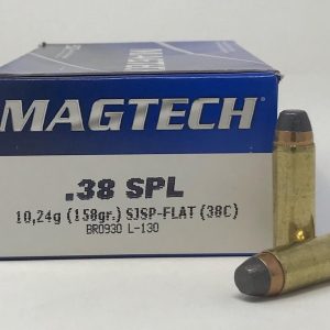Magtech .38 Special 158 grain Semi-Jacketed Soft Point Flat 755 FPS (50 rd box)