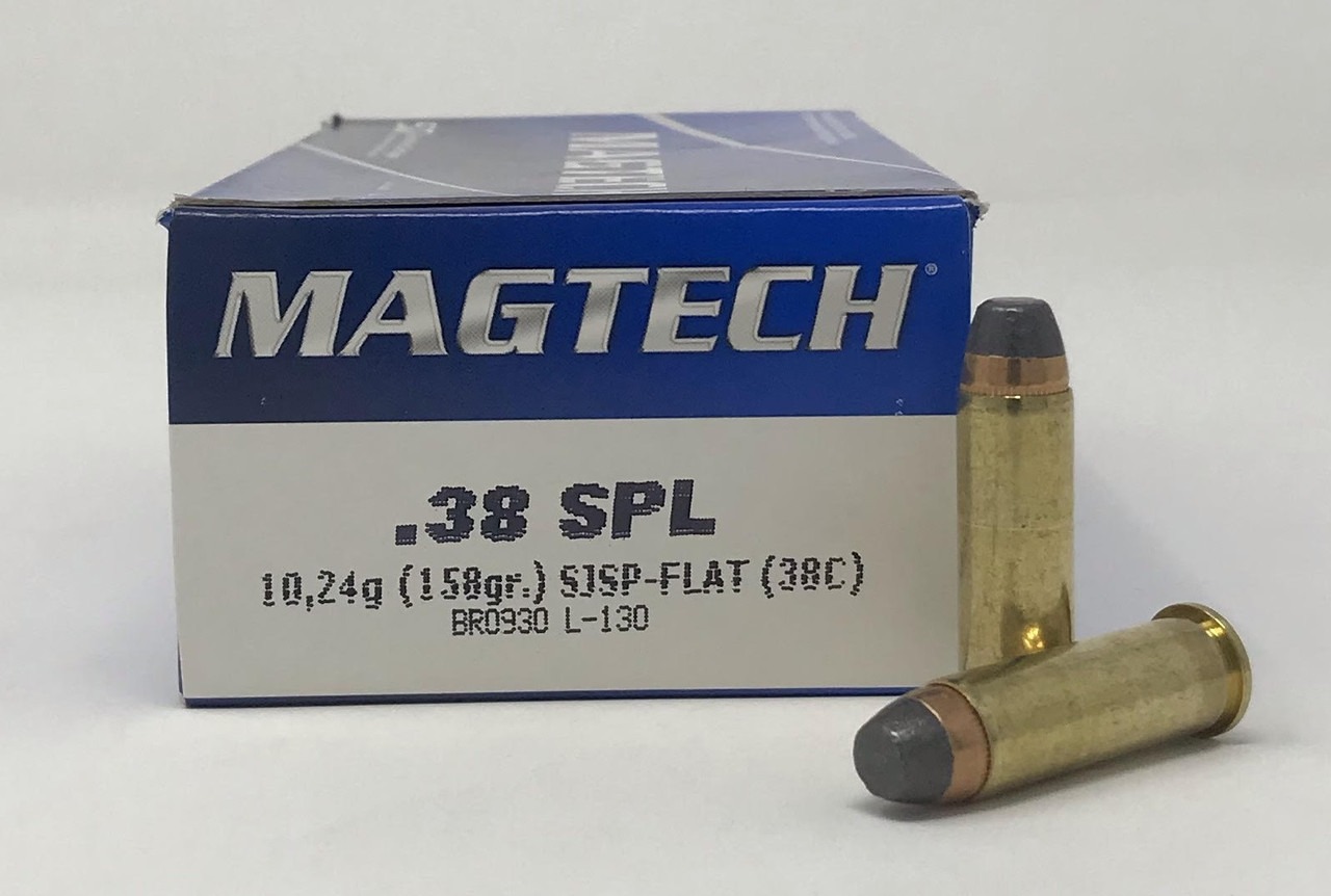 Magtech .38 Special 158 grain Semi-Jacketed Soft Point Flat 755 FPS (50 rd box)