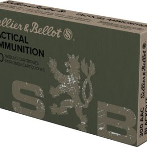 Sellier and Bellot S&B .300 Blackout 124 grain FMJ Full Metal Jacket Hypervelocity 2165 FPS (20 rd box)