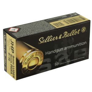 Sellier and Bellot 9mm 115 grain JHP Jacketed Hollow Point 50 rd box FREE SHIPPING (1000 rd case)