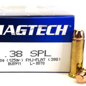 Magtech .38 Special 125 grain FMJ Full Metal Jacket Flat Point (50 rd box)