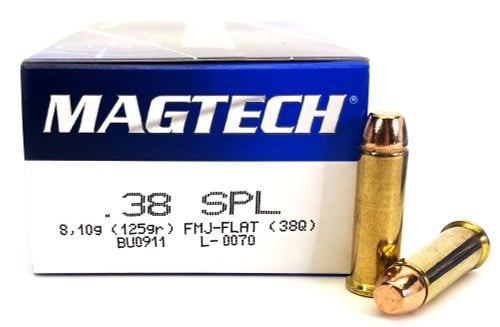 Magtech .38 Special 125 grain FMJ Full Metal Jacket Flat Point (50 rd box)