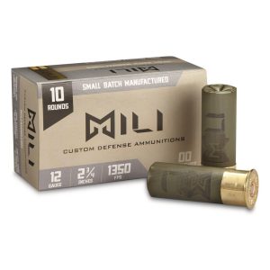 Mili Custom Defense Ammunitions 12 gauge 2 3/4'' 1 1/8 oz. 9 Pellet 00 Buckshot 1350 FPS made in Canada 10 rd boxes 2 150 rd cases FREE SHIPPING (300 rd case)