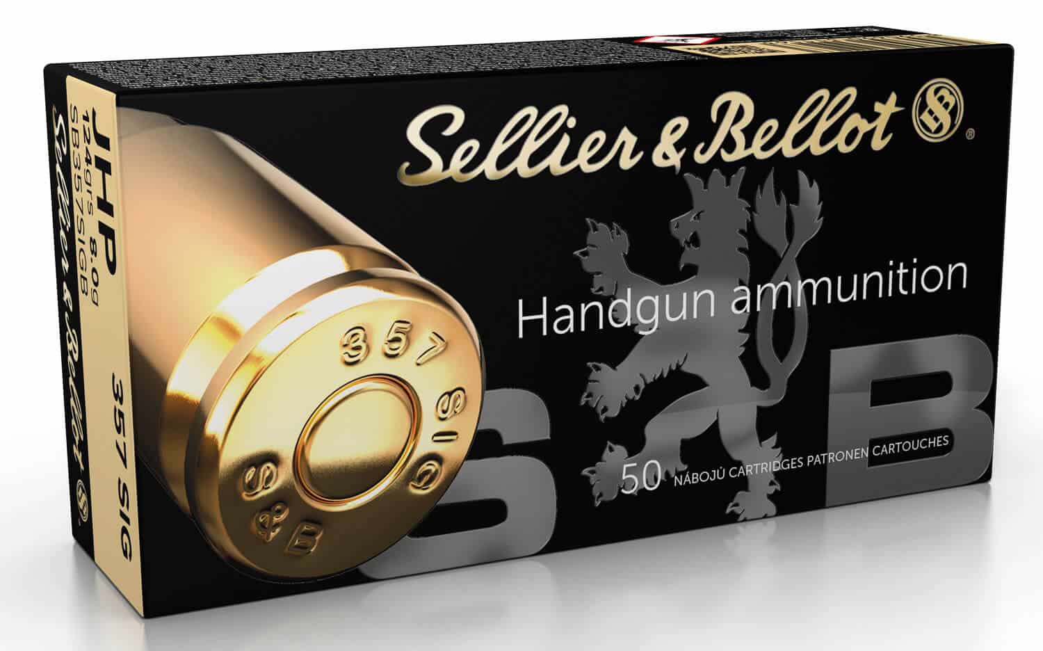Sellier and Bellot S&B .357 Sig 124 grain JHP Jacketed Hollow Point (50 rd box)