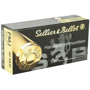 Sellier and Bellot S&B .40 S&W 180 grain FMJ Full Metal Jacket 50 rd box (1000 rd case)