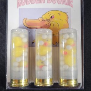 Rubber Buckie 12 gauge 2 3/4'' HARD PLASTIC NOVELTY LOAD (3 pack)